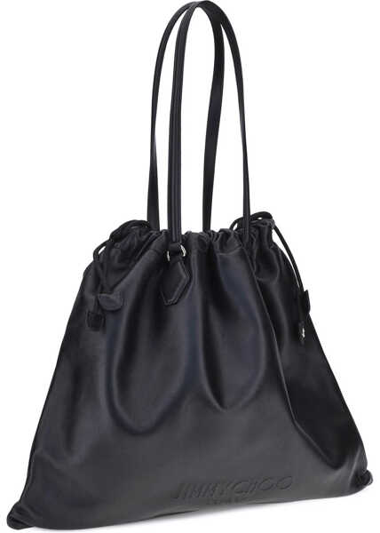 Genti de umar Jimmy Choo Drawstring Shoulder Bag BLACK/LIGHT GOLD Femei (BM 18279277) 2