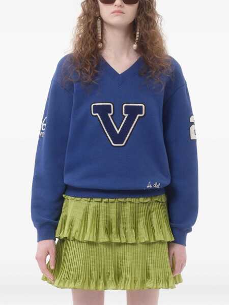 Bluze de trening Valentino Garavani Cotton Sweatshirt BLU/AVORIO Femei (BM 18279301) 3