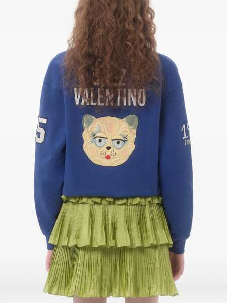 Bluze de trening Valentino Garavani Cotton Sweatshirt BLU/AVORIO Femei (BM 18279301) 5