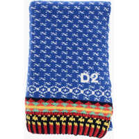 Esarfe Cashmere Blend Maxi Scarf With Embroidered Logo Barbati