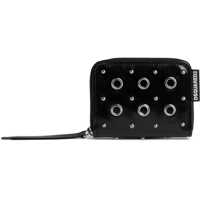 Portofele Patent Leather Wallett With Decorative Eyelets Femei