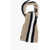 DSQUARED2 Alpaca Blend Scarf With Contrasting Band Beige