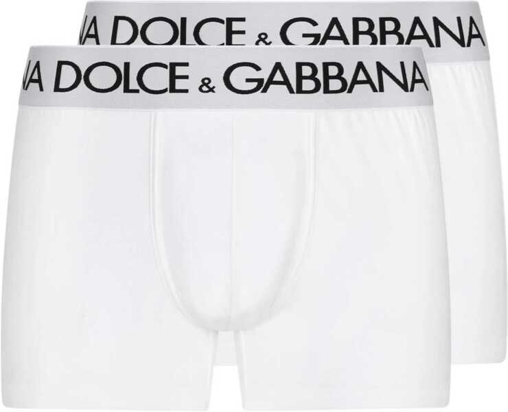 Lenjerie intima Dolce & Gabbana Bi-Pack Boxer Regular WHITE Barbati (BM 18279661) 1