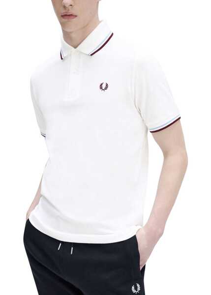 Tricouri Polo Fred Perry Fred Perry M12 Polo Shirt WHITE Barbati (BM 18279667) 2