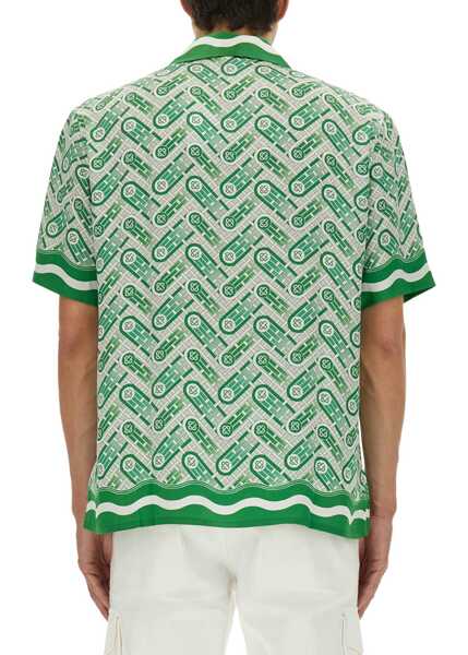 Camasi casual Casablanca Short-Sleeved Shirt GREEN Barbati (BM 18279697) 3