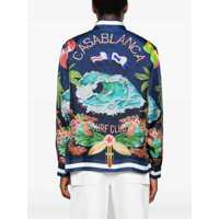 Camasi Casablanca pentru Barbati - Camasi casual Casablanca Surf Club Midnight Print Shirt BLUE Barbati (BM 18279715) - B-mall.ro