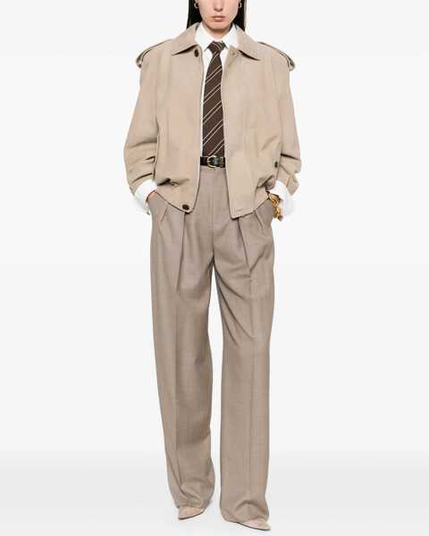 Bluze Saint Laurent Cassandre Cotton Poplin Shirt IVORY Femei (BM 18279724) 2