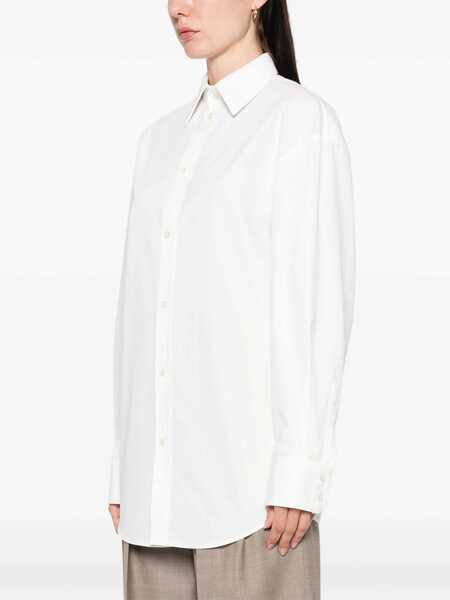Bluze Saint Laurent Cassandre Cotton Poplin Shirt IVORY Femei (BM 18279724) 3