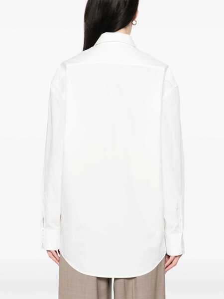 Bluze Saint Laurent Cassandre Cotton Poplin Shirt IVORY Femei (BM 18279724) 4