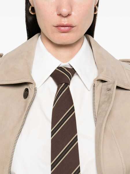 Bluze Saint Laurent Cassandre Cotton Poplin Shirt IVORY Femei (BM 18279724) 5