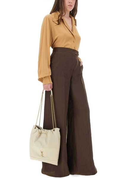 Bluze Saint Laurent Silk Crepe De Chine Blouse NUDE Femei (BM 18279727) 2