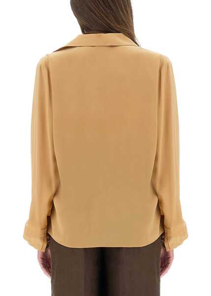 Bluze Saint Laurent Silk Crepe De Chine Blouse NUDE Femei (BM 18279727) 4