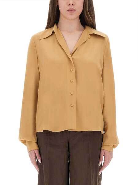 Bluze Saint Laurent Silk Crepe De Chine Blouse NUDE Femei (BM 18279727) 1