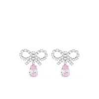 Cercei Self-Portrait Micro Bow Droplet Earrings In Pink Femei