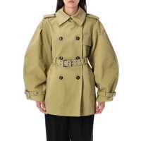 Geci Ganni Twill Midi Trench Femei