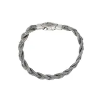 Bratari Emanuele Bicocchi Large Diamond-Cut Flat Braided Bracelet Femei