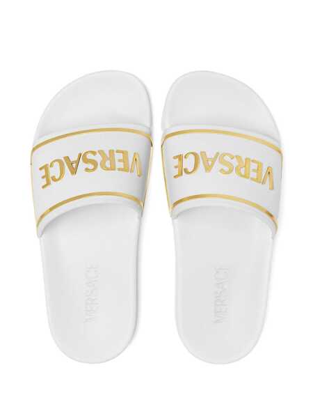 Sandale Versace Versace Slide Con Logo Stampato WHITE Femei (BM 18285612) 3