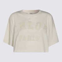 Tricouri Chloé White Cotton T-Shirt Femei
