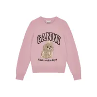 Pulovere Ganni 'Pink Poodle' Sweater Femei