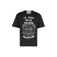 Topuri Valentino Garavani Cotton Crew-Neck T-Shirt Barbati