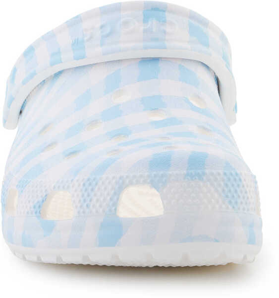 Slapi Crocs Classic Gingham Clog White/Blue White/Blue Femei (BM 18288925) 2