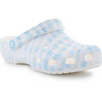 Slapi Classic Gingham Clog White/Blue Femei