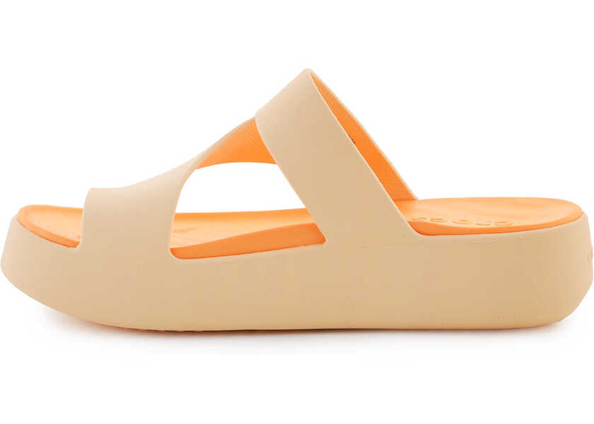 Slapi Crocs Getaway Platform Toe Loop Golden Hour Orange Femei (BM 18288934) 4