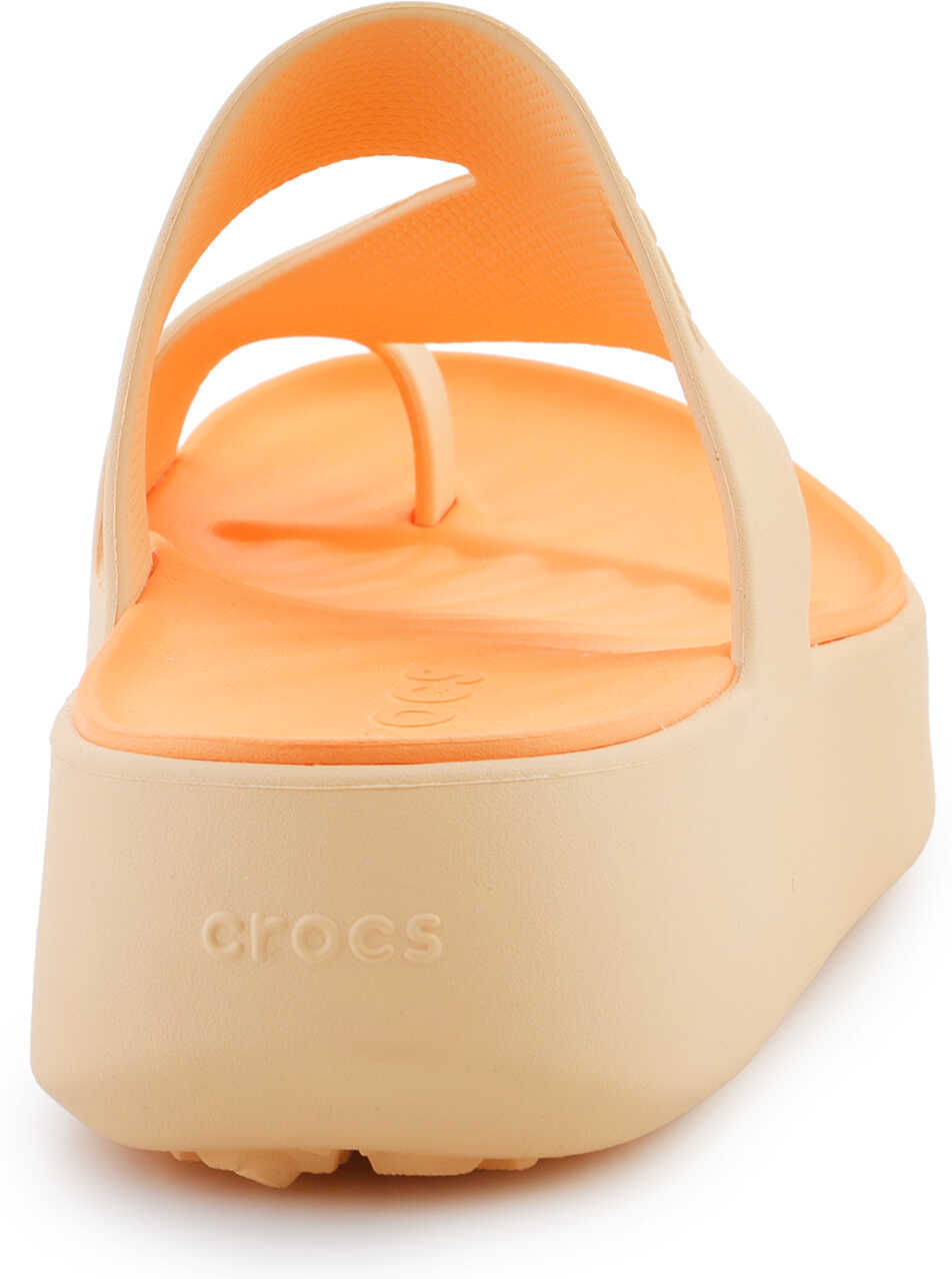 Slapi Crocs Getaway Platform Toe Loop Golden Hour Orange Femei (BM 18288934) 5