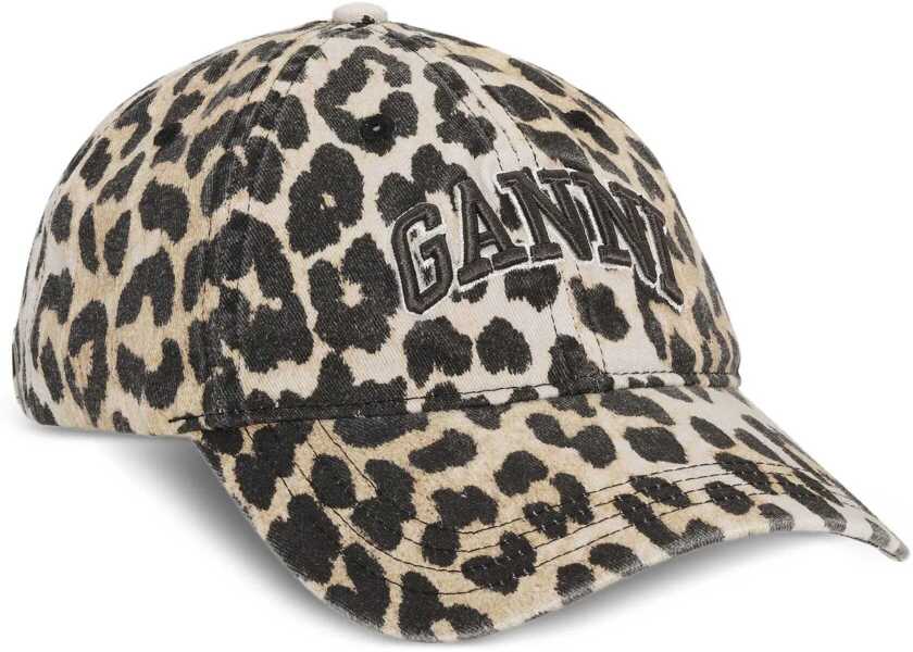 Sepci Ganni Baseball Hat With Logo ANIMALIER Femei (BM 18289255) 1