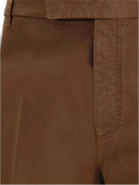 Pantaloni casual Thom Browne Cotton Pants BROWN Barbati (BM 18289312) 4