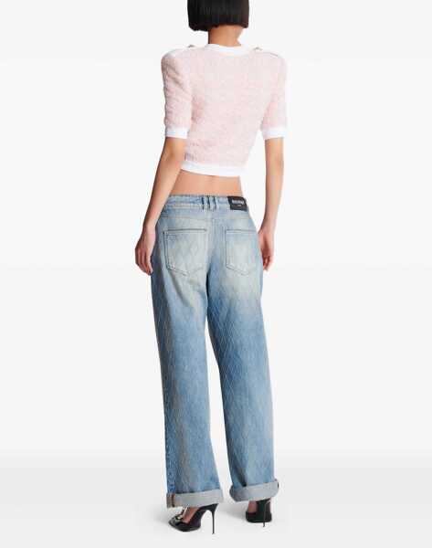 Cardigane Balmain Tweed Cardigan PINK Femei (BM 18289381) 4