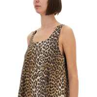 Imbracaminte Dama pagina 234 - Rochii casual Ganni Leopard Mini Dress ANIMALIER Femei (BM 18289393) - B-mall.ro