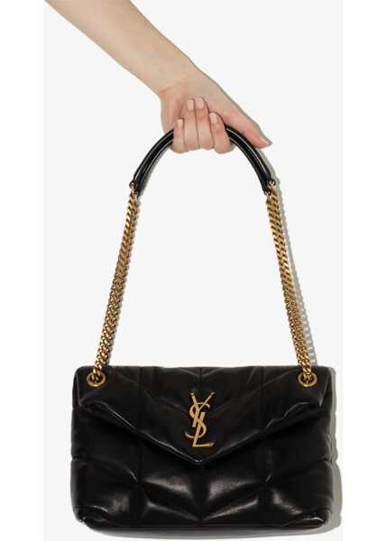 Genti de umar Saint Laurent Loulou Puffer Bag Small BLACK Femei (BM 18289471) 4