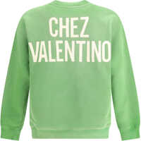 Topuri Valentino Garavani pentru Barbati - Bluze de trening Valentino Garavani Chez Valentino Sweatshirt LAUREL/BURRO Barbati (BM 18289639) - B-mall.ro