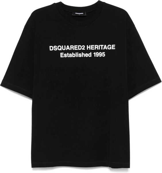 Tricouri DSQUARED2 Logoed T-Shirt BLACK Barbati (BM 18289654) 1