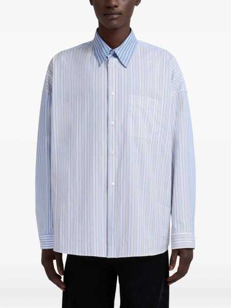 Camasi casual Marni Oversized striped Shirt IRIS BLUE Barbati (BM 18289687) 2