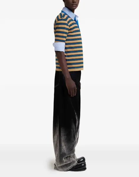 Camasi casual Marni Oversized striped Shirt IRIS BLUE Barbati (BM 18289687) 4