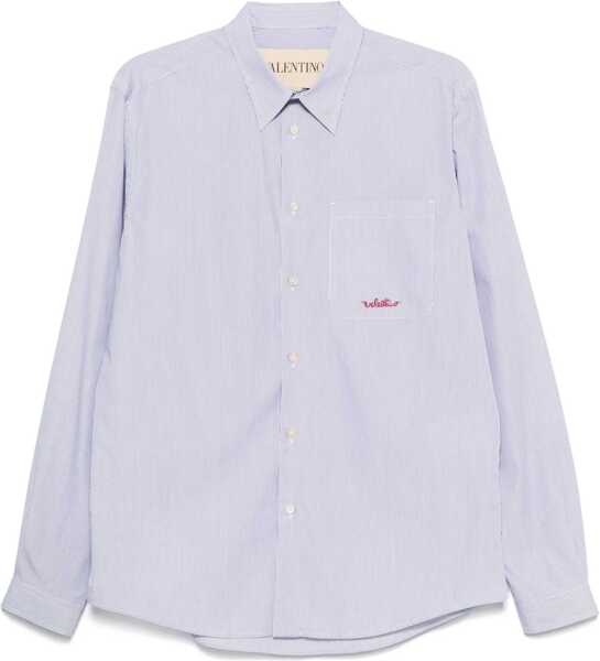 Camasi casual Valentino Garavani Striped Shirt RIGA AZZURRA E BIANCO Barbati (BM 18289747) 1