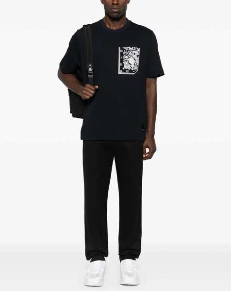 Tricouri Fendi T-Shirt with bandana print pocket BLU Barbati (BM 18289756) 2