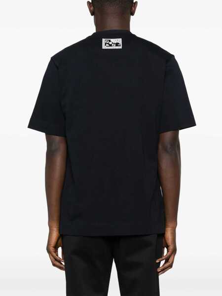 Tricouri Fendi T-Shirt with bandana print pocket BLU Barbati (BM 18289756) 3