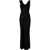 Versace Draped jersey long Dress BLACK