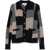 Thom Browne Intarsia Cardigan NAVY/GREY/BROWN