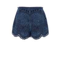 Pantaloni casual ZIMMERMANN Dama - Pantaloni casual ZIMMERMANN Zimmermann Dark Blue Linen Shorts RAILWAY BLUE Femei (BM 18291558) - B-mall.ro