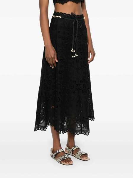 Fuste ZIMMERMANN Zimmermann Rhiannon Skirt Black Femei (BM 18292311) 3