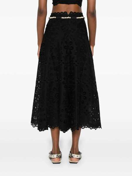 Fuste ZIMMERMANN Zimmermann Rhiannon Skirt Black Femei (BM 18292311) 4