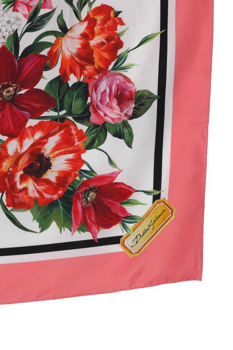 Esarfe Dolce & Gabbana Dolce & Gabbana Scarfs FLOWERS WHITE BACKGROUND Femei (BM 18294534) 2