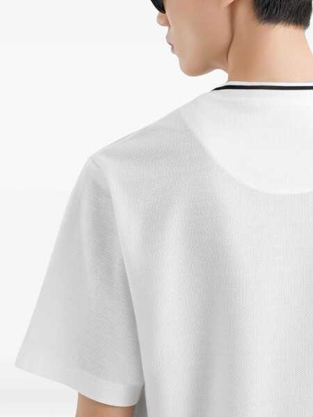 Tricouri Dolce & Gabbana White Crewneck T-Shirt With Logo Embroidery On The Front In Cotton Man WHITE Barbati (BM 18294606) 5