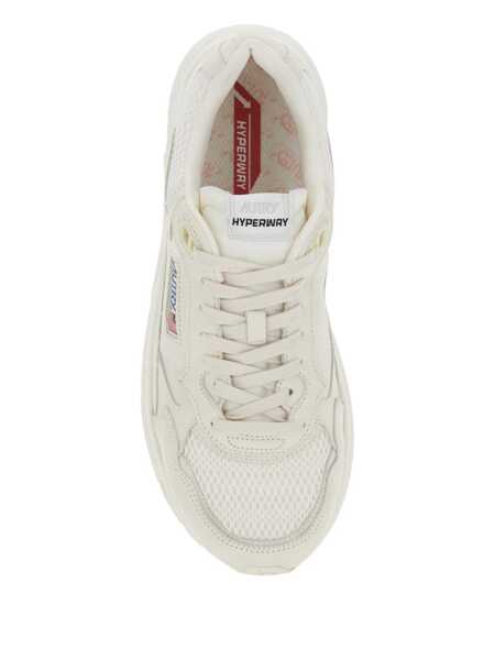 Sneakers AUTRY Hyperway White Low Top Sneakers With Logo Patch On Tongue And Side In Tech Fabric Man WHITE Barbati (BM 18294906) 4