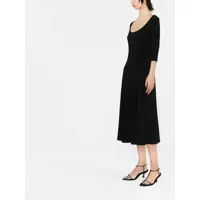 Imbracaminte Dama pagina 177 - Rochii NORMA KAMALI Black Long Dress With Round Neck And Flared Skirt In Tech Fabric Stretch Woman Black Femei (BM 18295185) - B-mall.ro