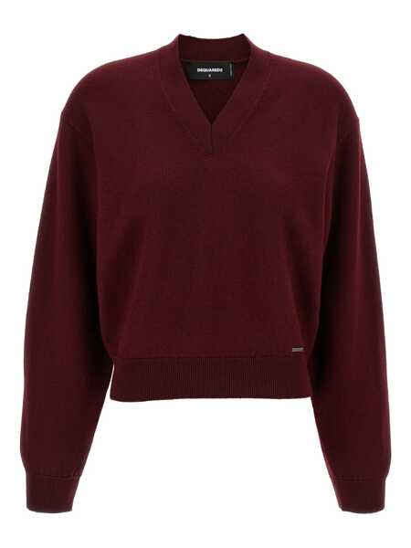 Pulovere DSQUARED2 DSQUARED2 Cropped Sweater Red Femei (BM 18296205) 1